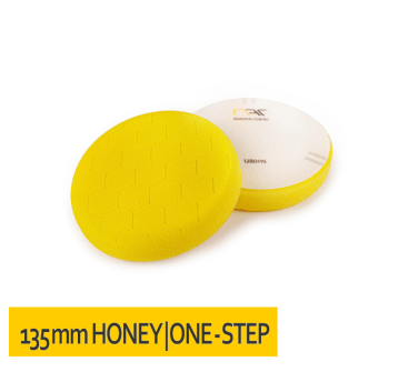 Gąbka polerska 'HONEYCOMB' rzep 135x25 Żółta