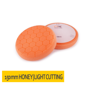 Gąbka polerska 'HONEYCOMB' rzep 150x25 Pomarańczow