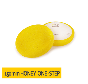 Gąbka polerska 'HONEYCOMB' rzep 150x25 Żółta