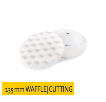 Gąbka polerska KARBOWANA rzep 135x25 Biała