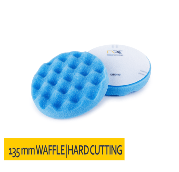 Gąbka polerska KARBOWANA rzep 135x25 Niebieska