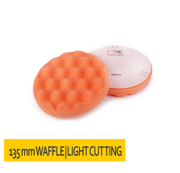 Gąbka polerska KARBOWANA rzep 135x25 Pomarańczowa