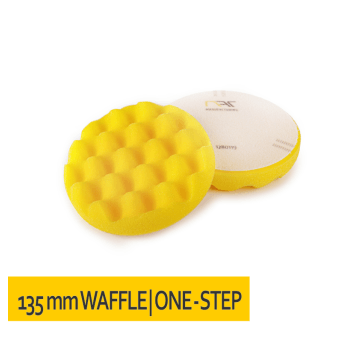 Gąbka polerska KARBOWANA rzep 135x25 Żółta