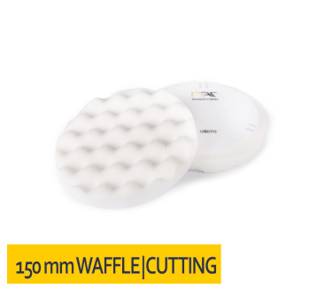 Gąbka polerska KARBOWANA rzep 150x25 Biała