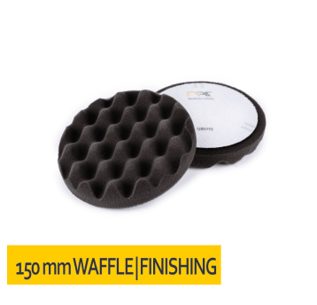 Gąbka polerska KARBOWANA rzep 150x25 Czarna