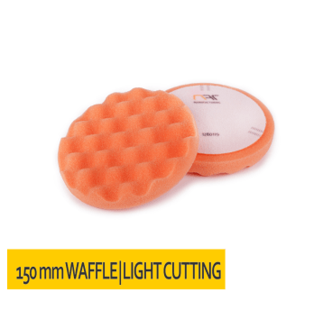 Gąbka polerska KARBOWANA rzep 150x25 Pomarańczowa