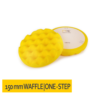 Gąbka polerska KARBOWANA rzep 150x25 Żółta