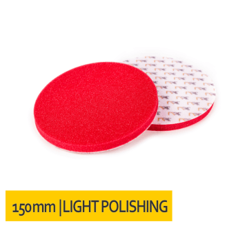 Gąbka polerska na rzep 150x10 Czerwona