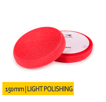 Gąbka polerska na rzep 150x25 Czerwona