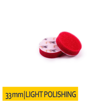 Gąbka polerska na rzep 33x10 Czerwona